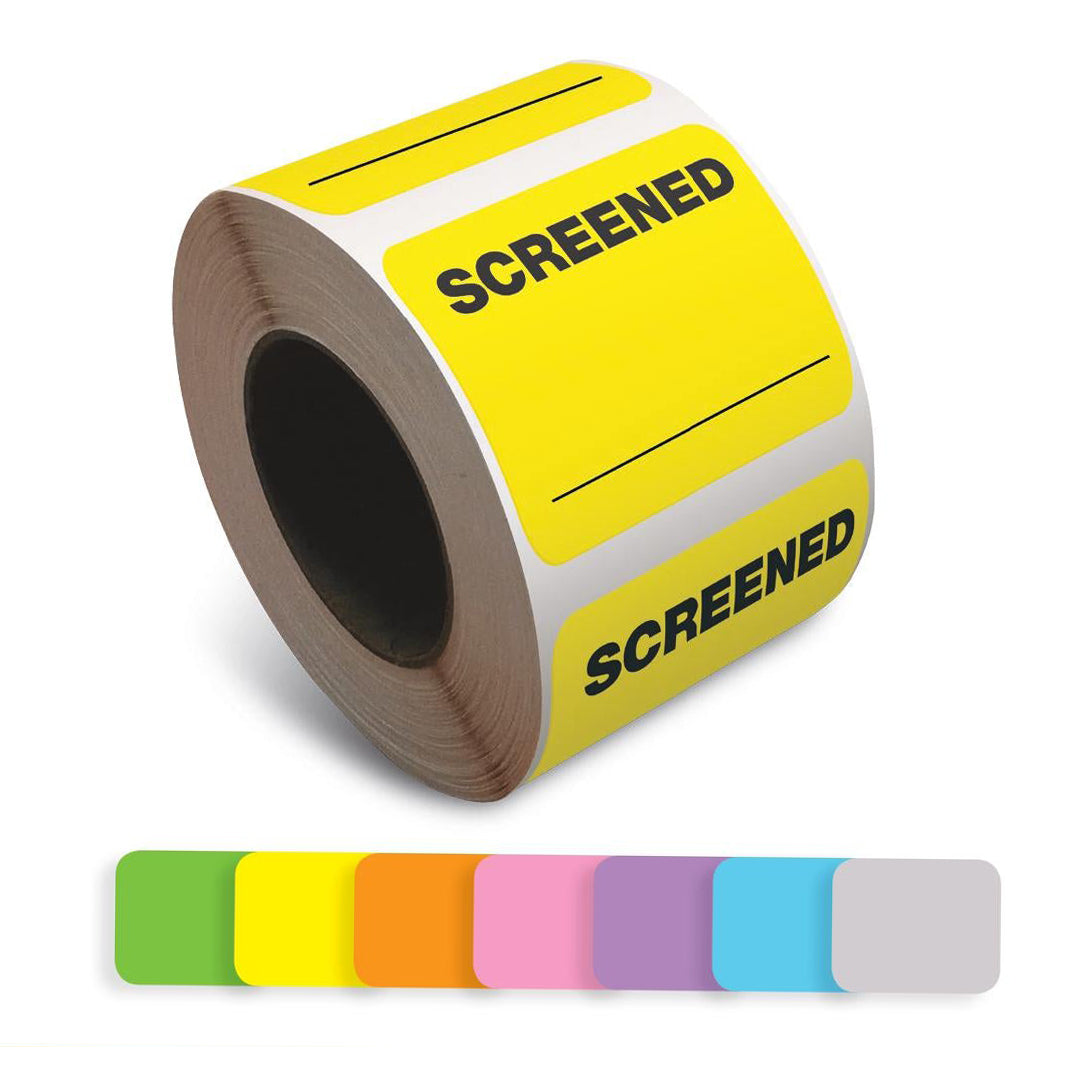 X - Small Fluorescent Screened Stickers (500 per roll)